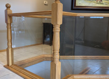 Wood rails w/ glass inserts
